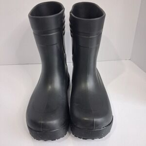 ACE‎ Work Boots Black Rubber Waterproof Slip Resistant Utility Boots W8 M6